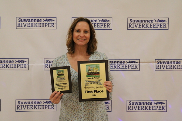 [Rachel Grubb with her two prize plaques --Karen Corbin]