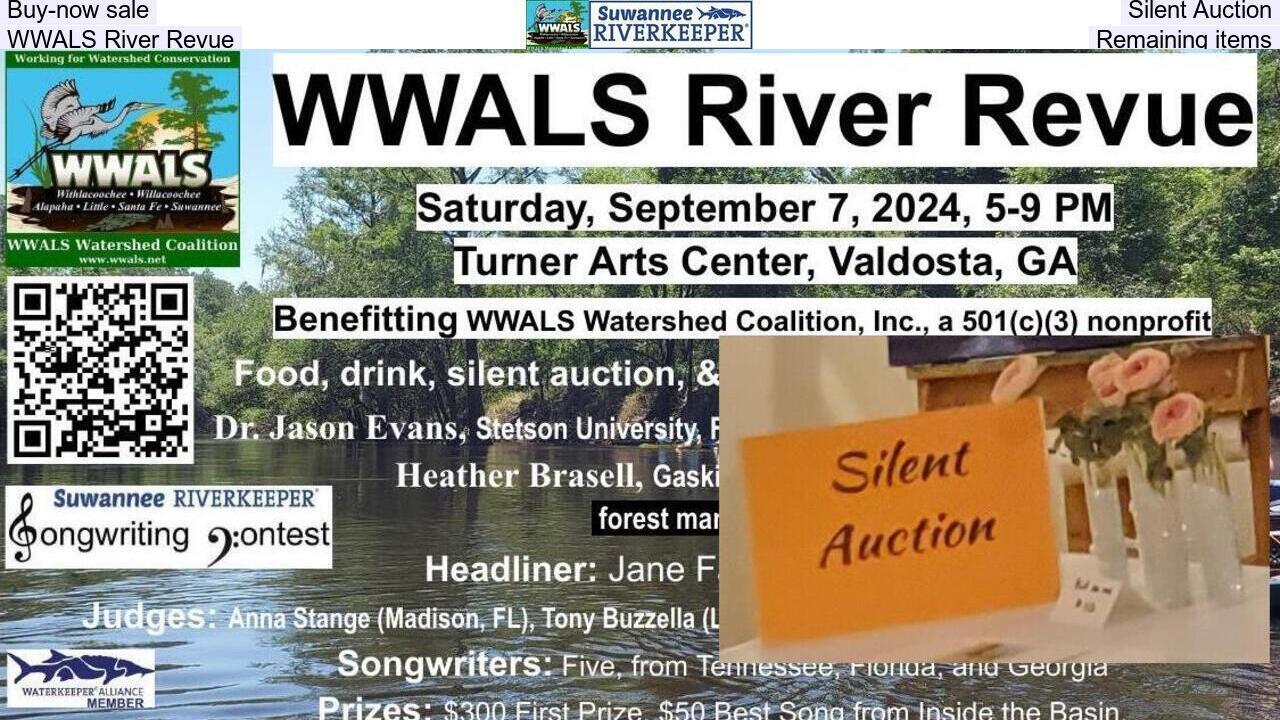 Buy-now sale, Silent Auction, WWALS River Revue, Remaining items