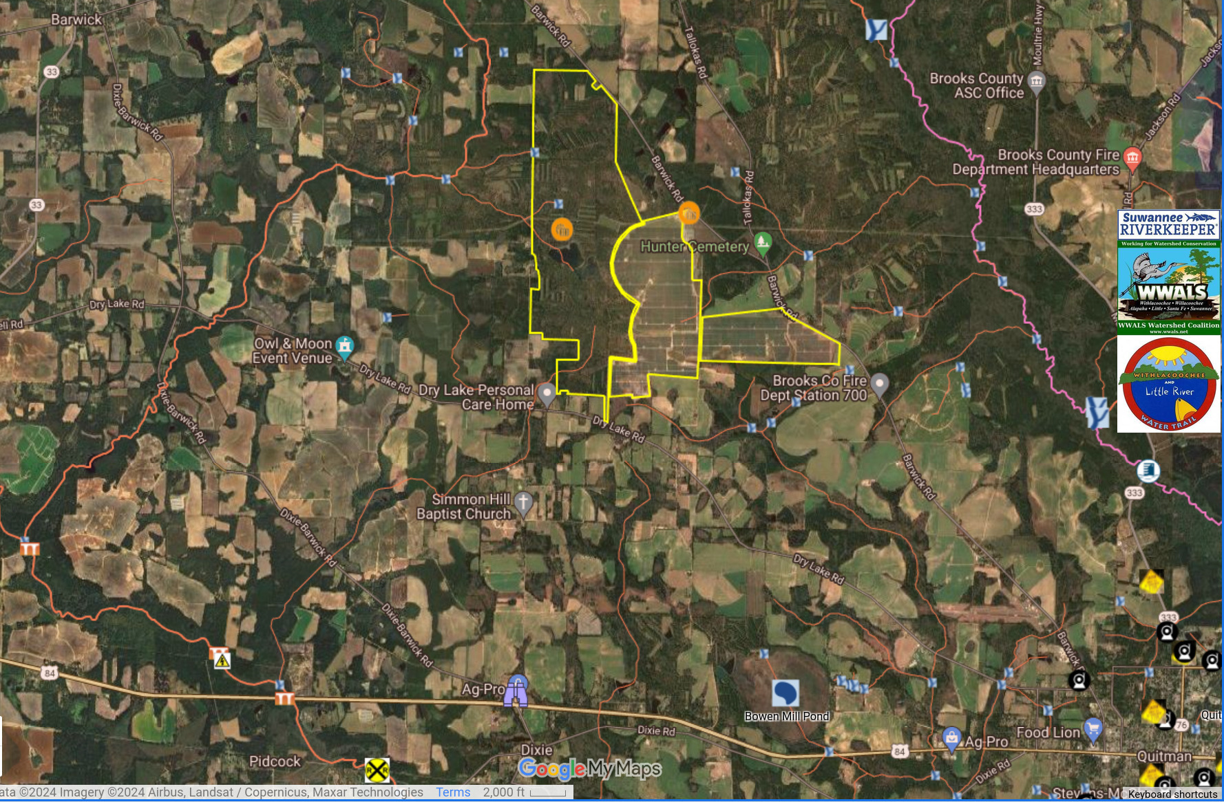 Map: Quitman Solar I and II in WLRWT