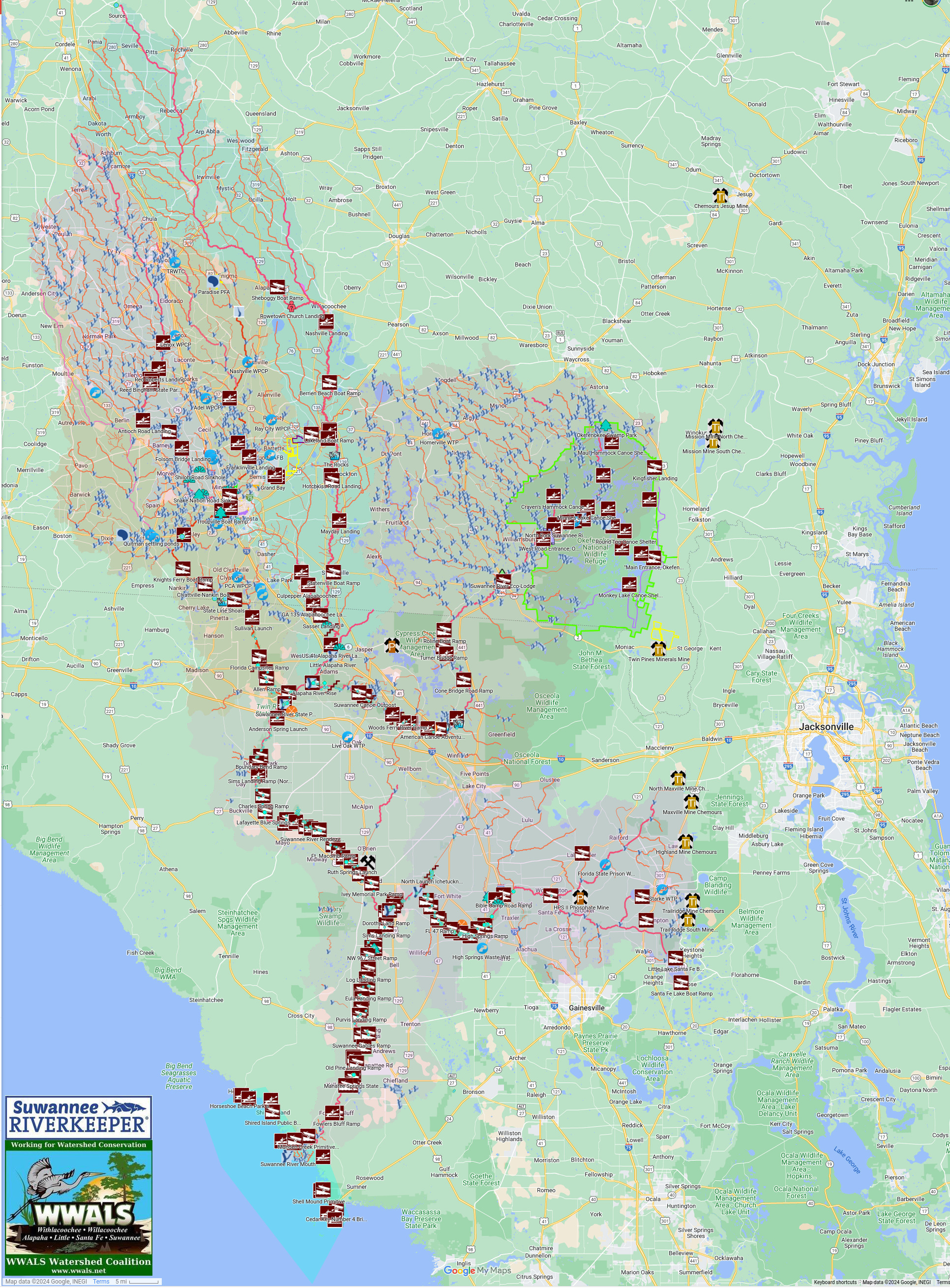 Map: Suwannee River Basin