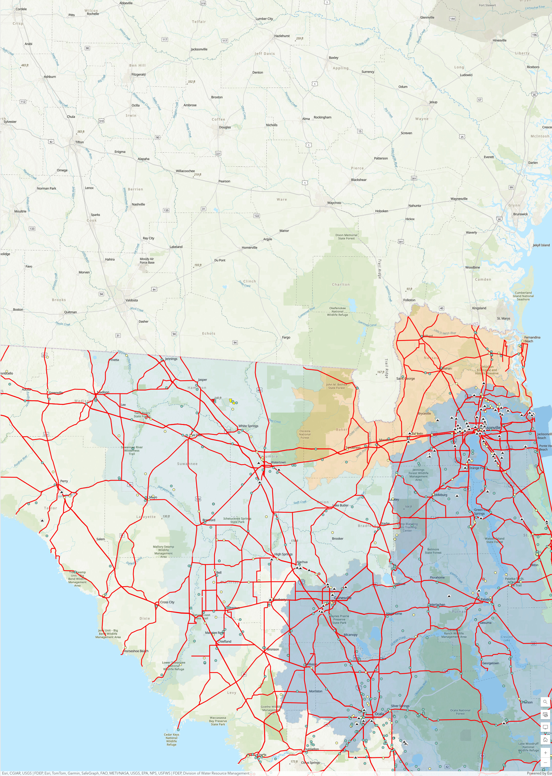 Map: Suwannee Riverkeeper in WKFL Disaster Map