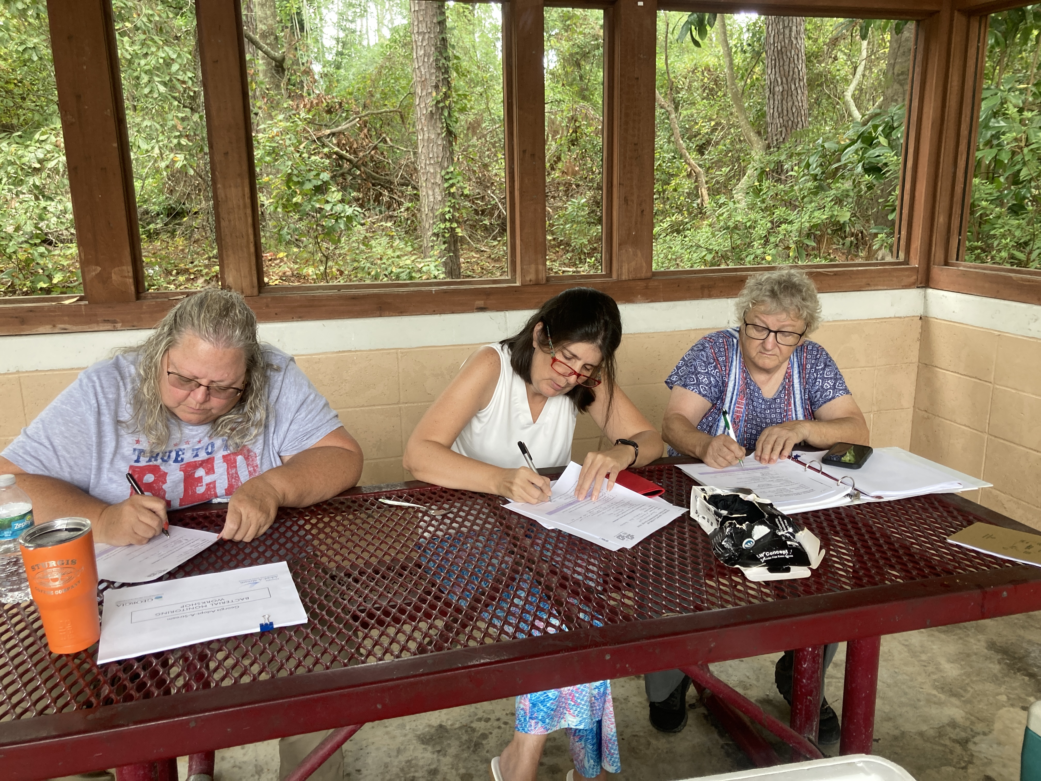 Linda, Janet, Heather noting results --Gretchen Quarterman