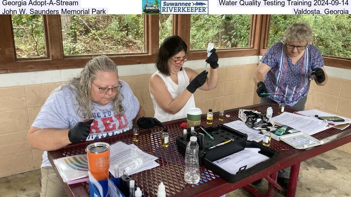 Georgia Adopt-A-Stream, Water Quality Testing Training 2024-09-14, John W. Saunders Memorial Park, Valdosta, Georgia