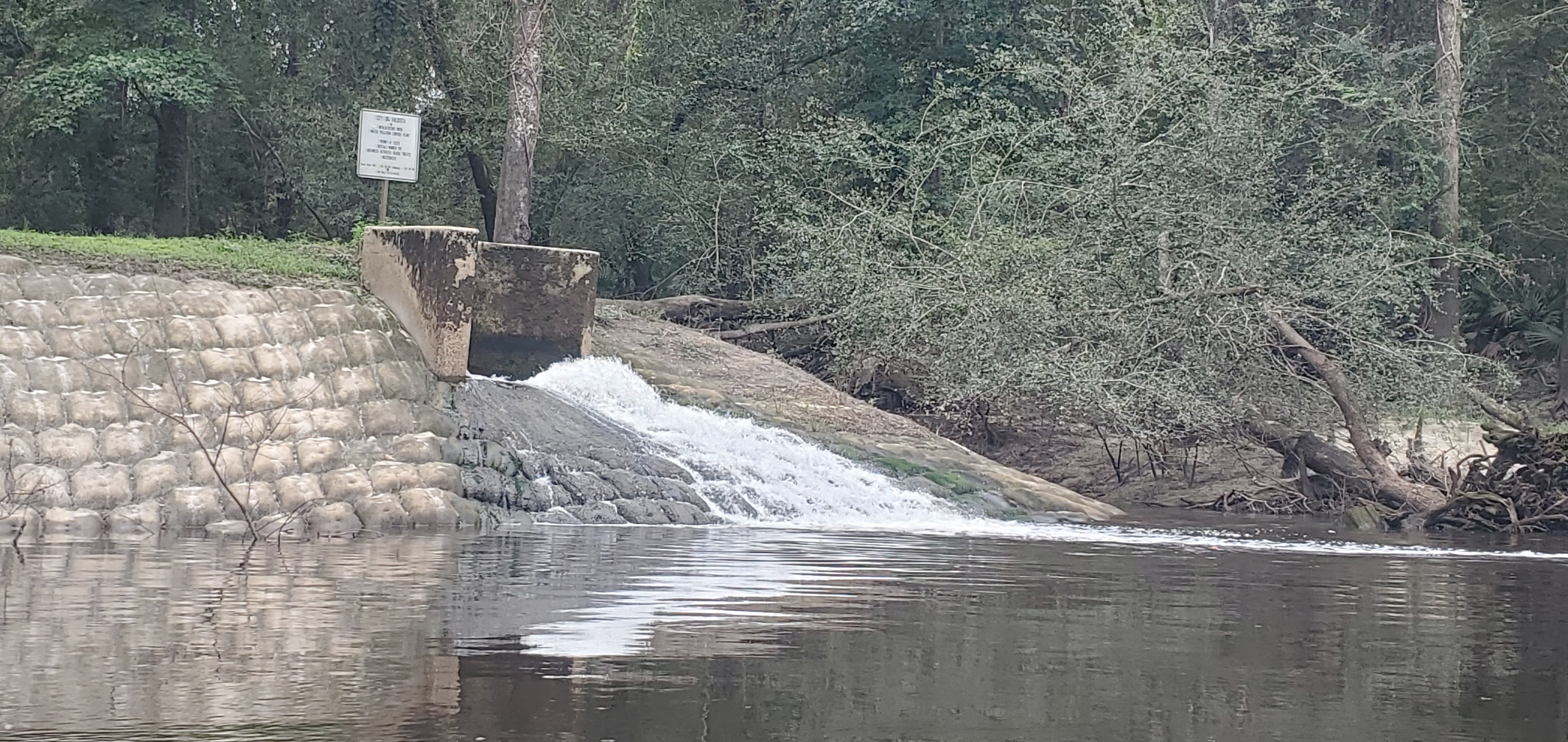 Outfall, Valdosta Withlacoochee WTP, 2024:09:14 11:07:24, 30.8371049, -83.3580960