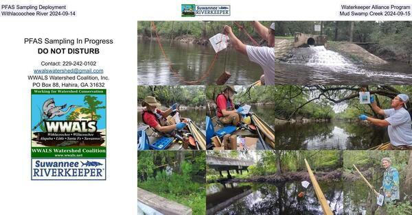 [PFAS Sampling Deployment, Waterkeeper Alliance Program, Withlacoochee River 2024-09-14, Mud Swamp Creek 2024-09-15]