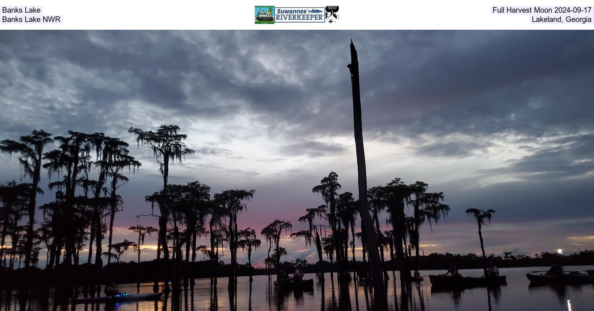 [Banks Lake Full Harvest Moon 2024-09-17, Banks Lake NWR, Lakeland, Georgia]