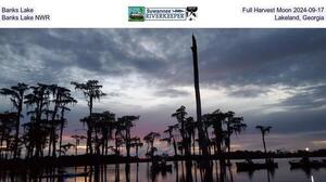 [Banks Lake Full Harvest Moon 2024-09-17, Banks Lake NWR, Lakeland, Georgia]