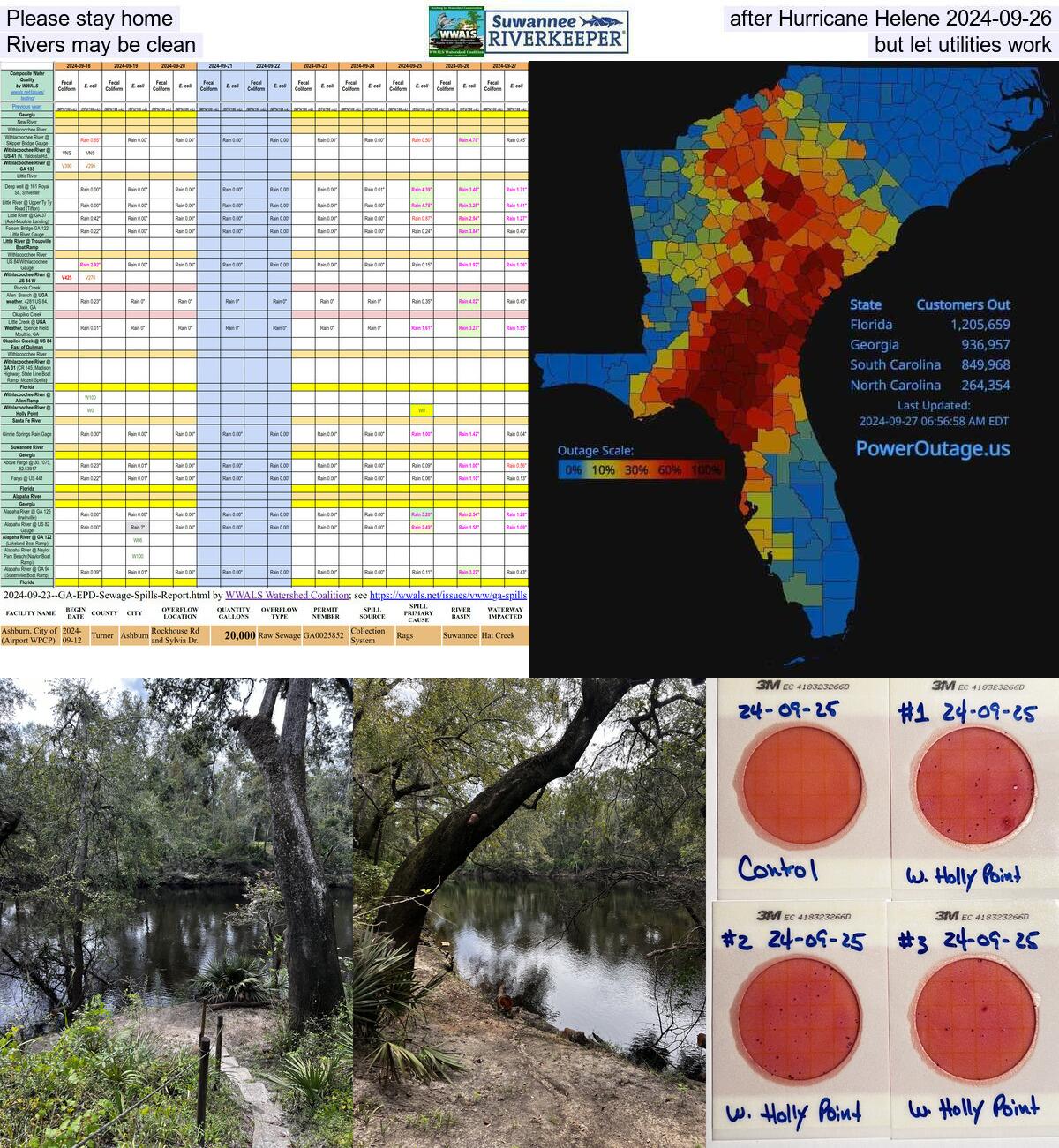 Please stay home after Hurricane Helene 2024-09-26 Rivers may be clean, but let utilities work.