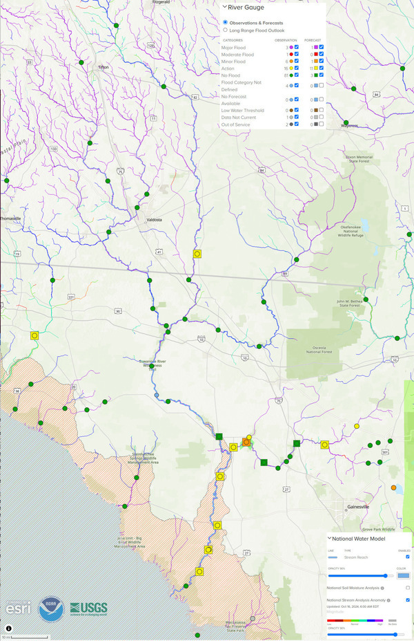 [Map, NOAA River Gauges 2024-10-16]