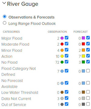 [Legend: NOAA River Gauges 2024-10-18]