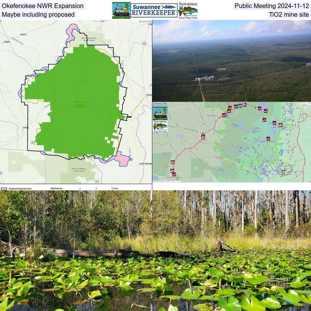 Okefenokee NWR Expansion Public Meeting 2024-11-12, Maybe including proposed TiO2 mine site