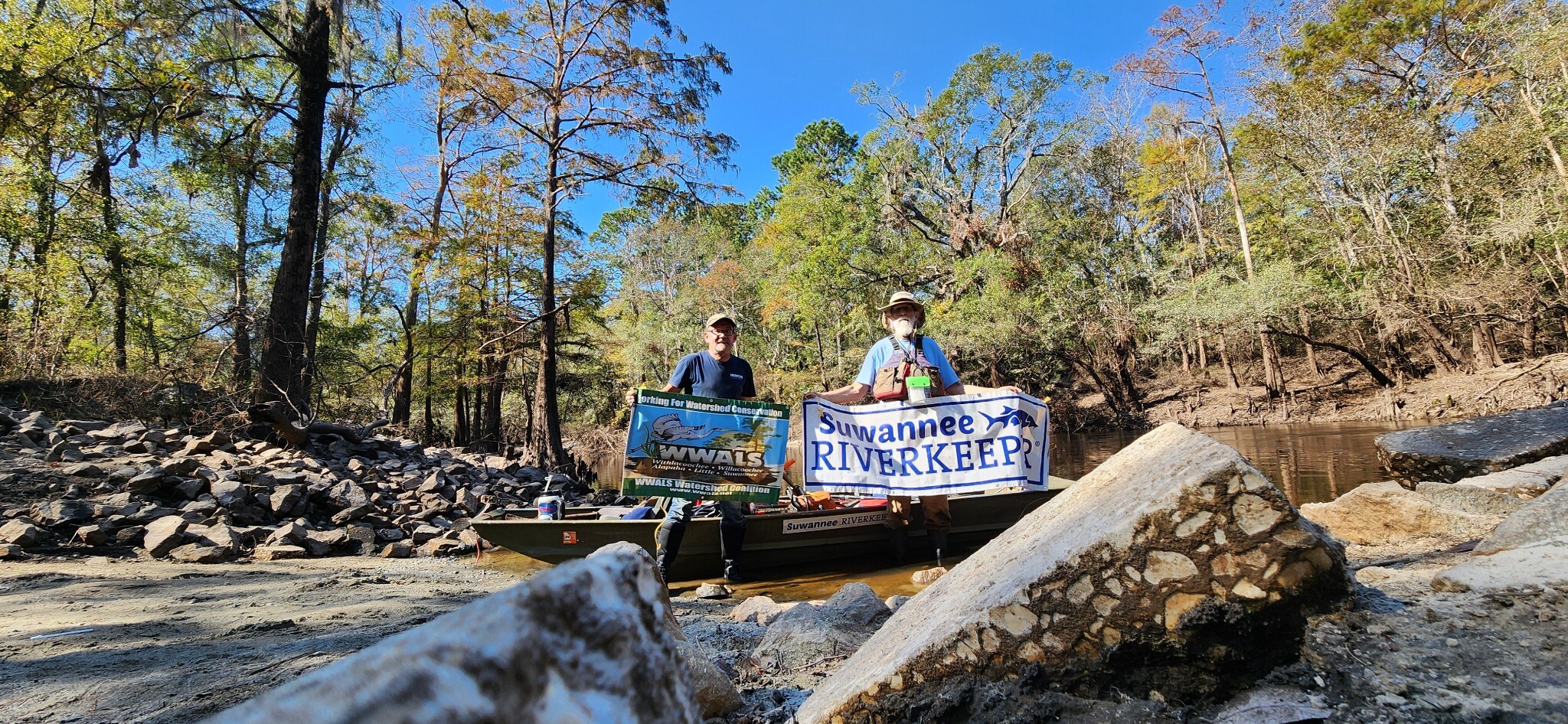 Context: Banners at Troupville Boat Ramp