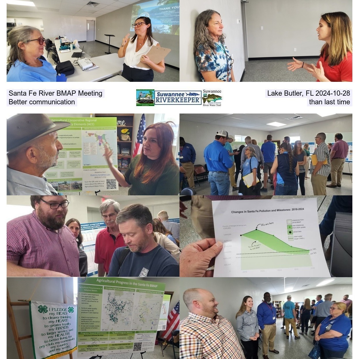 Santa Fe River BMAP Meeting, Lake Butler, FL 2024-10-28 Better communication than last time