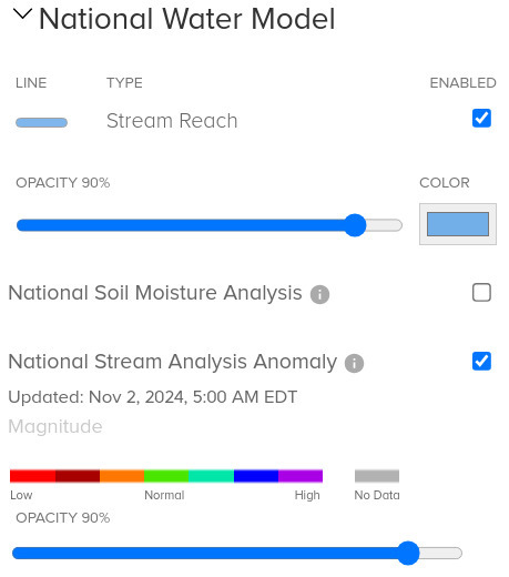 Anomalies: NOAA River Gauges 2024-11-02