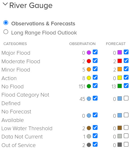 Legend: NOAA River Gauges 2024-11-02