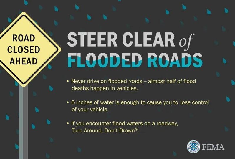 Steer Clear of Flooded Roads --FEMA