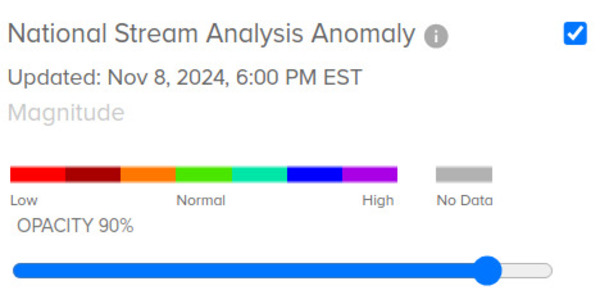 Anomalies: NOAA River Gauges 2024-11-08