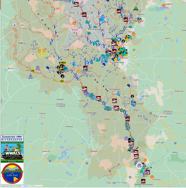 [Map: Holly Point, Withlacoochee River]