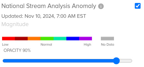 Anomalies: NOAA River Gauges 2024-11-10