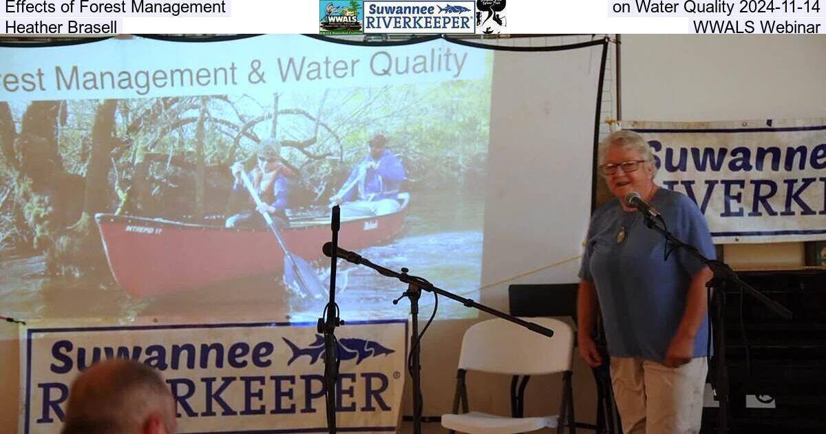 Effects of Forest Management on Water Quality 2024-11-14, Heather Brasell, WWALS Webinar