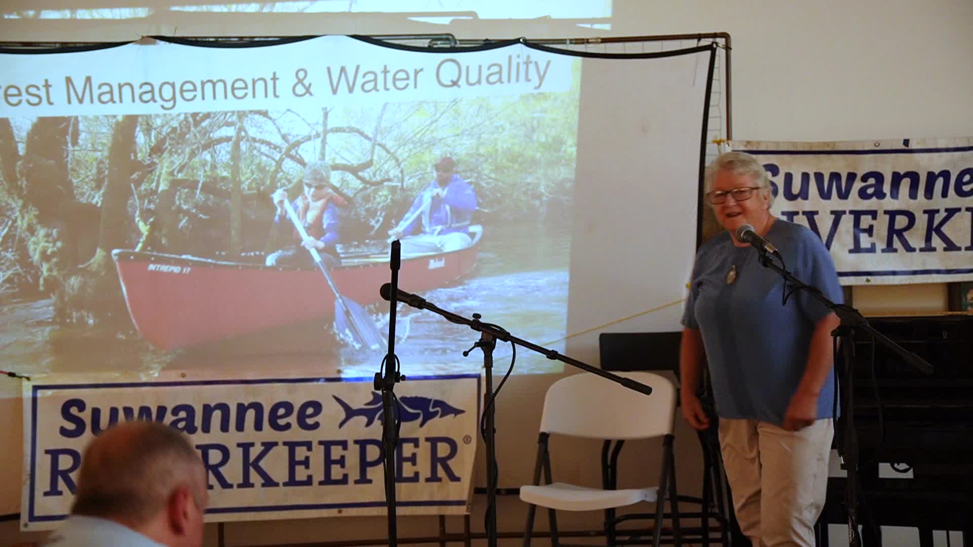 Heather Brasell speaking at WWALS River Revue 2024-09-07