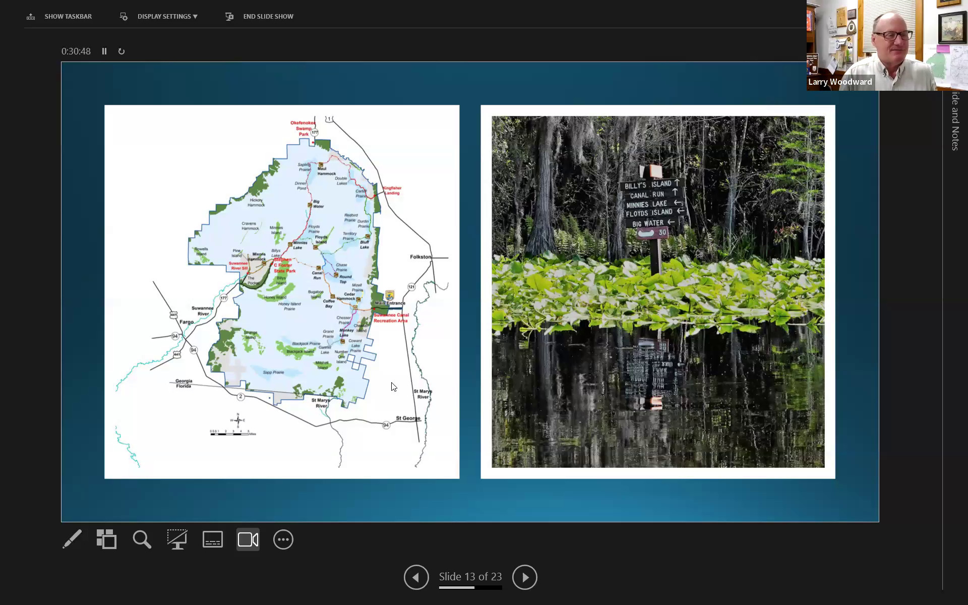 Okefenokee Trail Map and Signs