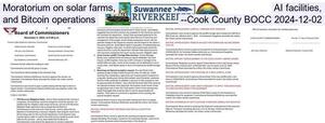[Moratorium on solar farms, AI facilities, and Bitcoin operations --Cook County BOCC 2024-12-02]