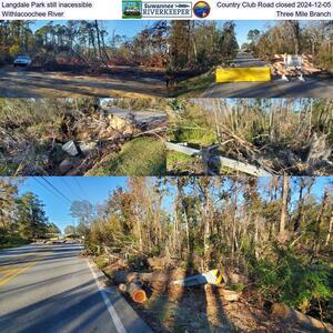 [Langdale Park still inacessible, Country Club Road closed 2024-12-05, Withlacoochee River, Three Mile Branch]