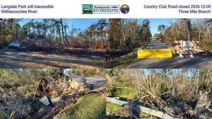 [Langdale Park still inacessible, Country Club Road closed 2024-12-05, Withlacoochee River, Three Mile Branch]