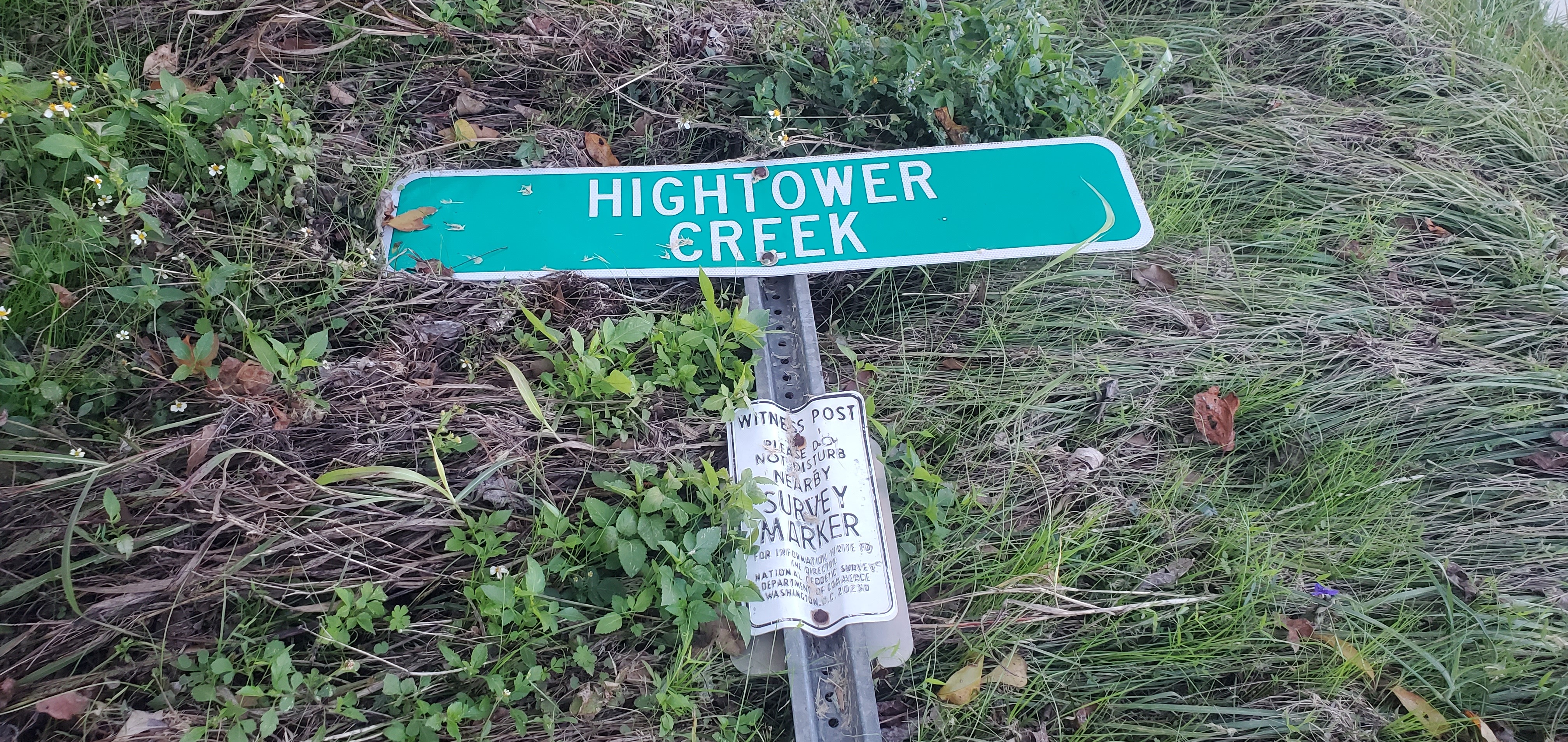 Sign, St. Augustine Road, Hightower Creek 2024-12-02