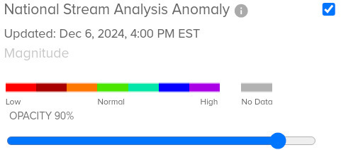 Anomalies: NOAA River Guages 2024-12-06