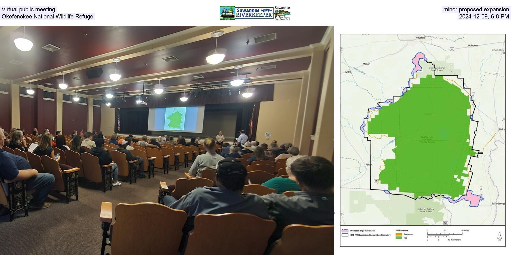 Virtual public meeting, minor proposed expansion, Okefenokee National Wildlife Refuge, 2024-12-09, 6-8 PM