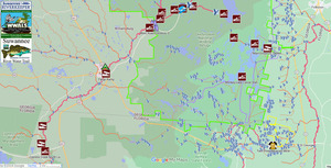 [Map: South Okefenokee Swamp in SRWT]