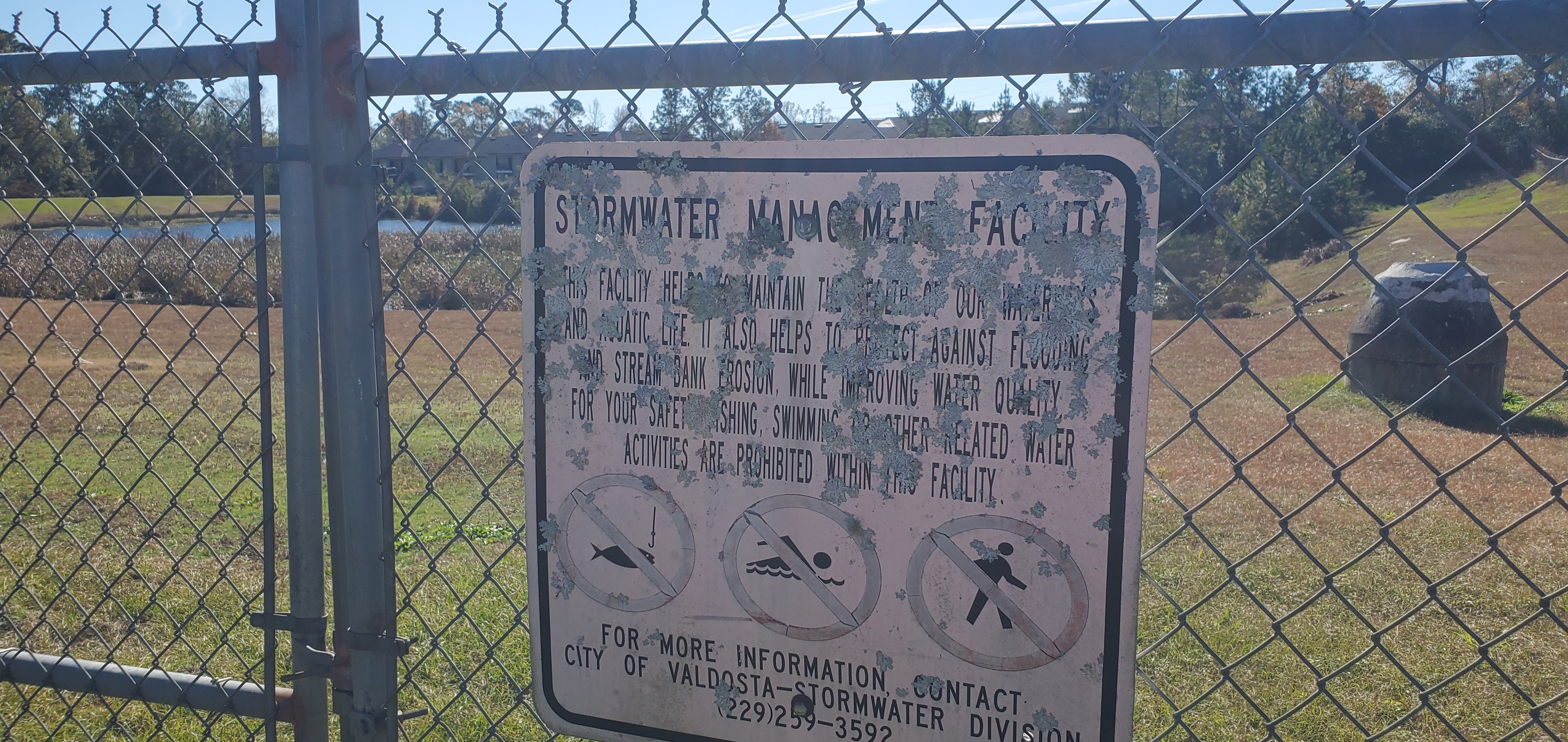 Sign, Target Stormwater Management Facility, 2024-12-12, 12:03:27, 30.8435701, -83.3149652