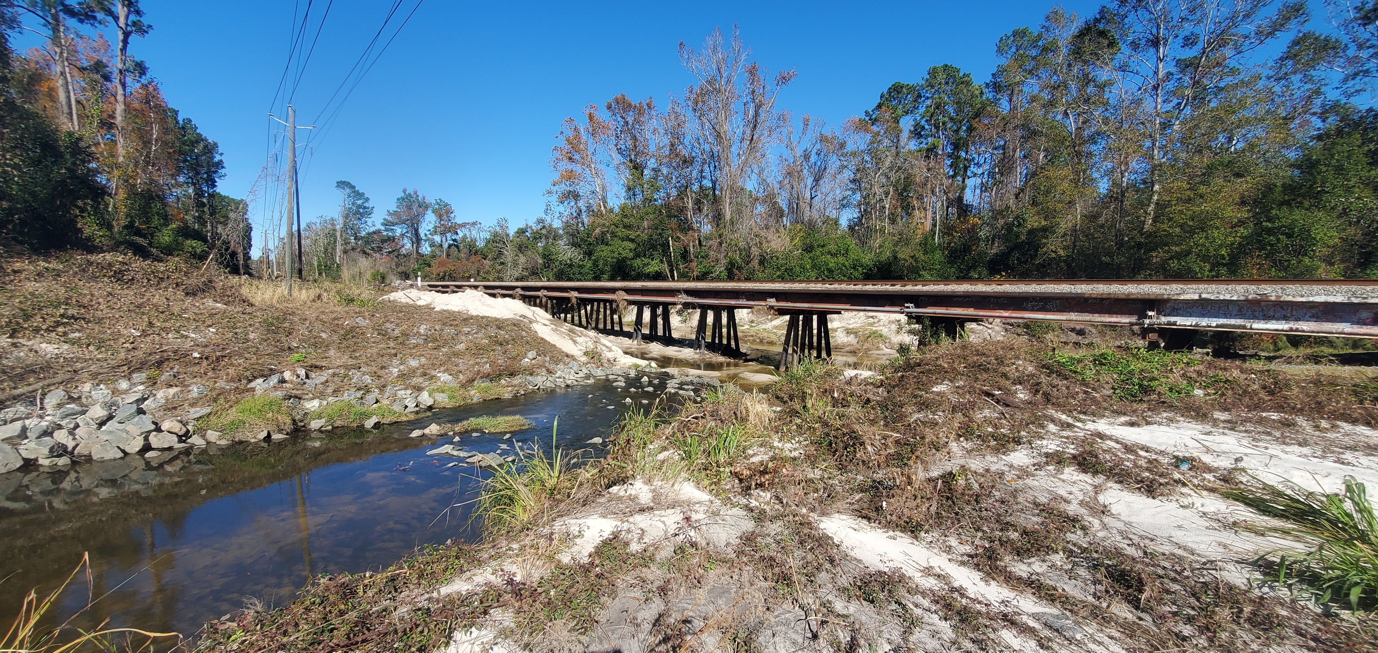 Context, sewer line, NSFRR, Sugar Creek 2024-12-12, 13:04:52, 30.8518670, -83.3147960