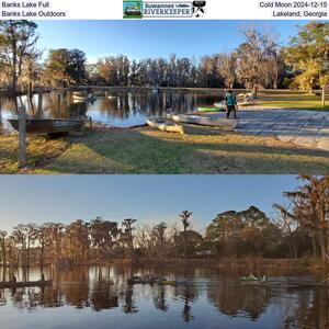 [Banks Lake Full Cold Moon 2024-12-15, Banks Lake Outdoors, Lakeland, Georgia]