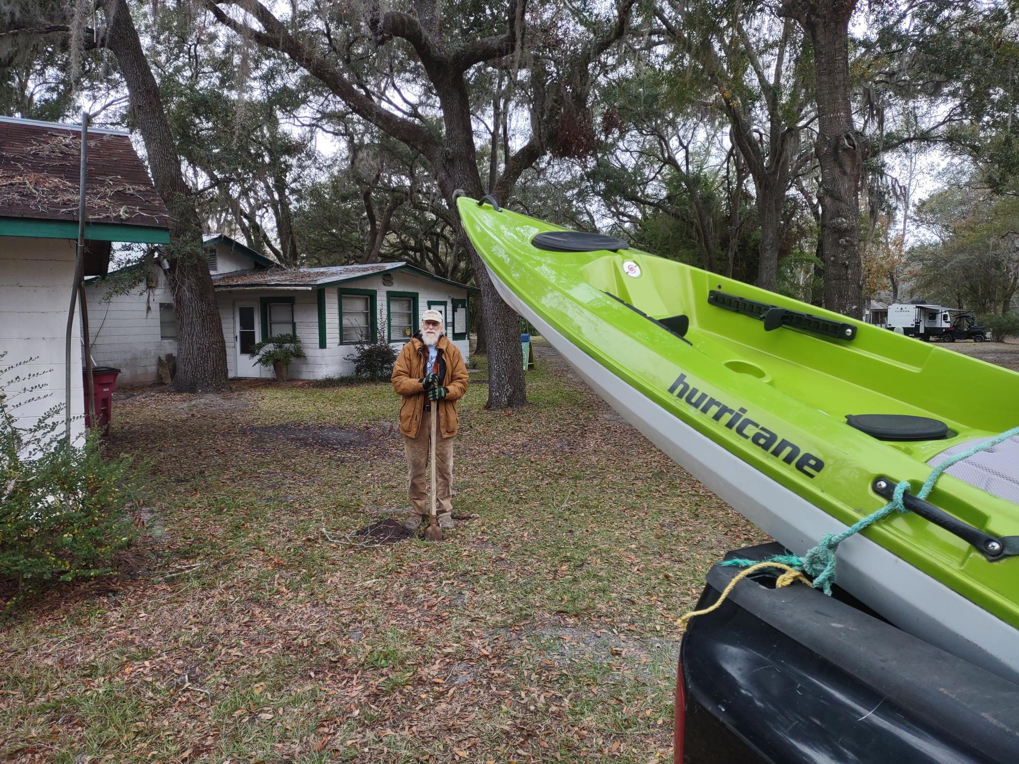 Suwannee Riverkeeper John S. Quarterman digging --Richard Fowler