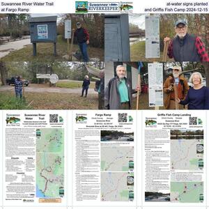 [Suwannee River Water Trail at-water signs planted at Fargo Ramp and Griffis Fish Camp 2024-12-15]