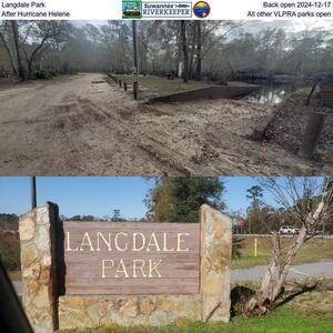 [Langdale Park back open 2024-12-17, After Hurricane Helene, All other VLPRA parks open]