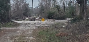 [Sewage Spill Sign, Sugar Creek @ WaterGoat 2024-12-26]