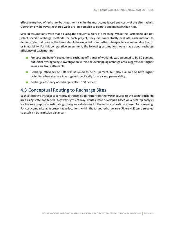 4.3 Conceptual Routing to Recharge Sites
