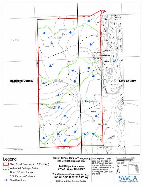 Figure 14: Post-Mining Topography