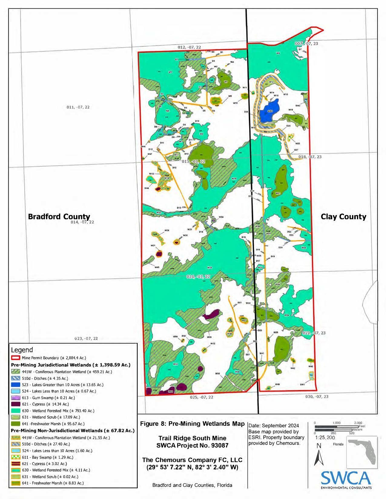 Figure 8: Pre-Mining Wetlands Map