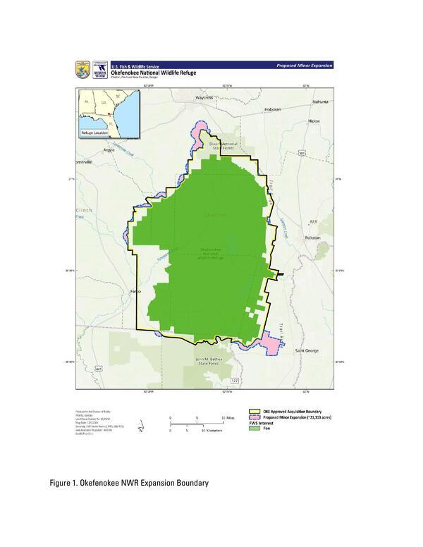 Figure 1. Okefenokee NWR Expansion Boundary