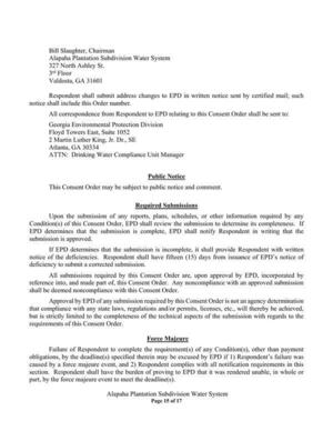 [Public Notice and Required Submissions]