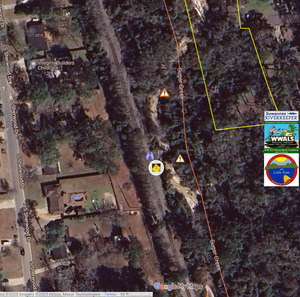 [Map: Closeup Spill Sugar Creek South of Brighton Road --WLRWT 2025-01-08]