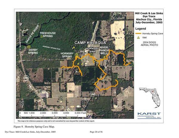 [Figure 9. Hornsby Spring Cave Map, 2006-06-07 --Karst Environmental Services]