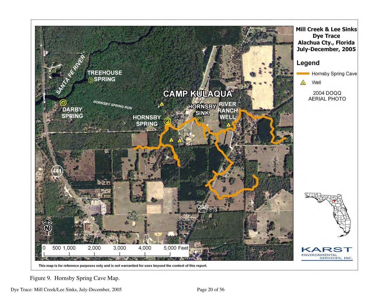 Figure 9. Hornsby Spring Cave Map, 2006-06-07 --Karst Environmental Services
