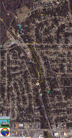 [Map: Sugar Creek from Baytree Road north to the Withlacoochee River in WLRWT 2025-01-09]