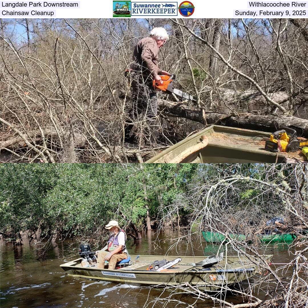 Langdale Park Downstream Withlacoochee River Chainsaw Cleanup, Sunday, February 9, 2025